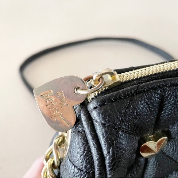 Betsy Johnson Faux Vegan Leather Shoulder Bag - Picture 2 of 6